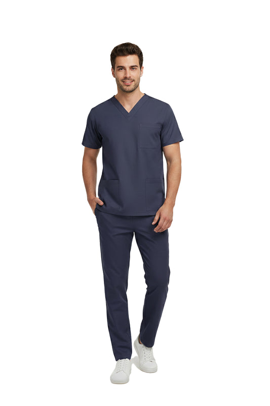 Patriot Blue Dr. Greys Doktor Hemşire Medikal Scrubs Takım Lüks Likralı Kumaş