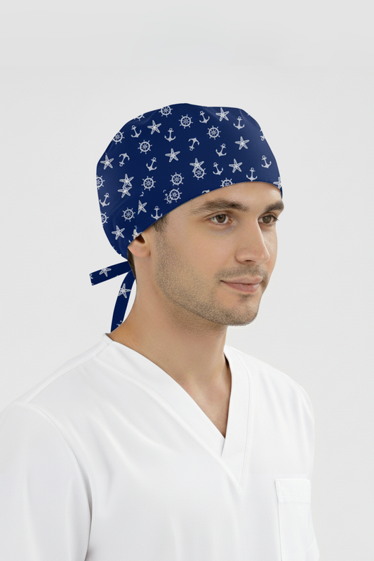Çapa Desenli Bone (Cotton Likra Kumaş)