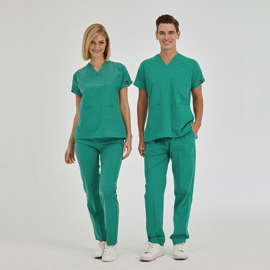 Ameliyathane Yeşili Dr. Greys Doktor Hemşire Medikal Scrubs Takım Terikoton Kumaş