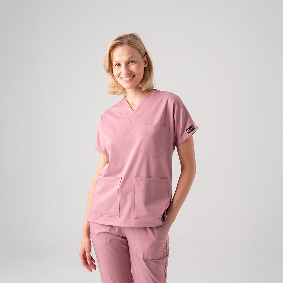Gül Kurusu Dr. Greys Doktor Hemşire Medikal Scrubs Takım Best Likralı Kumaş