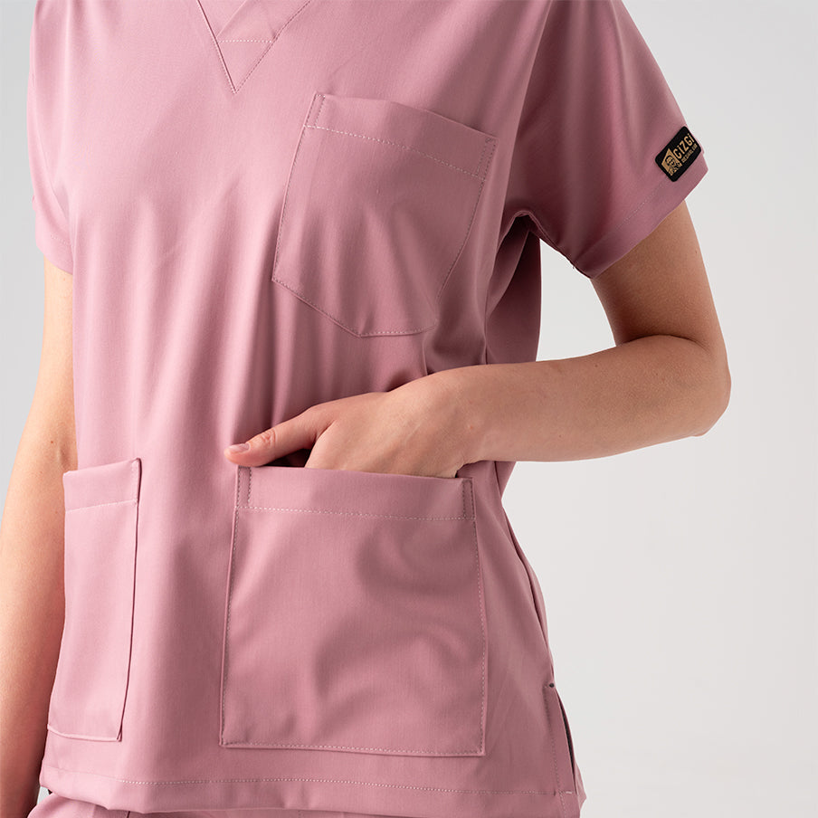 Gül Kurusu Dr. Greys Doktor Hemşire Medikal Scrubs Takım Best Likralı Kumaş