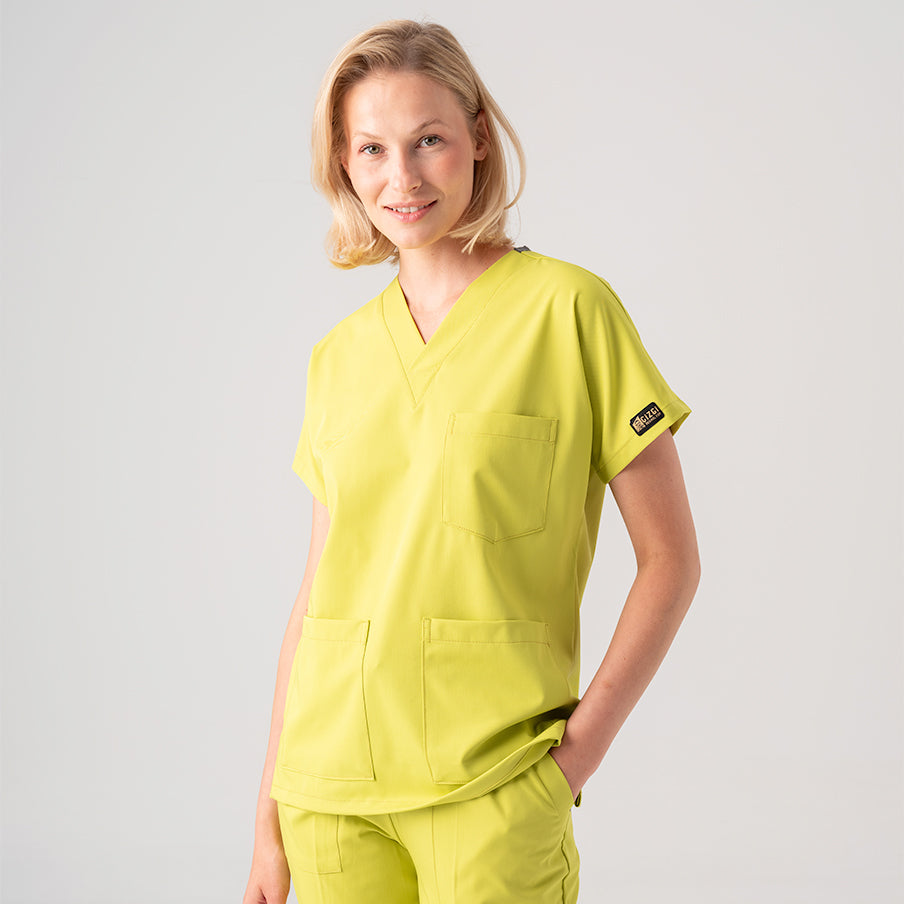 Neon Yeşil Dr. Greys Doktor Hemşire Medikal Scrubs Takım Best Likralı Kumaş