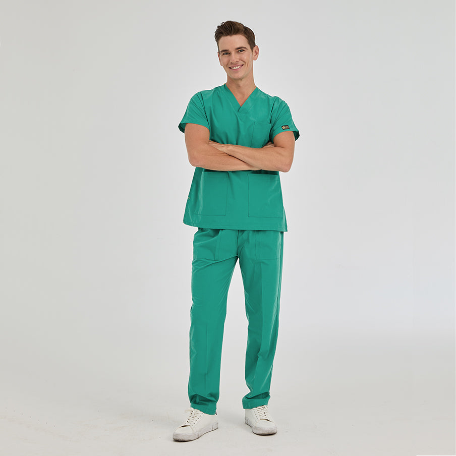 Ameliyathane Yeşili Dr. Greys Doktor Hemşire Medikal Scrubs Takım Terikoton Kumaş