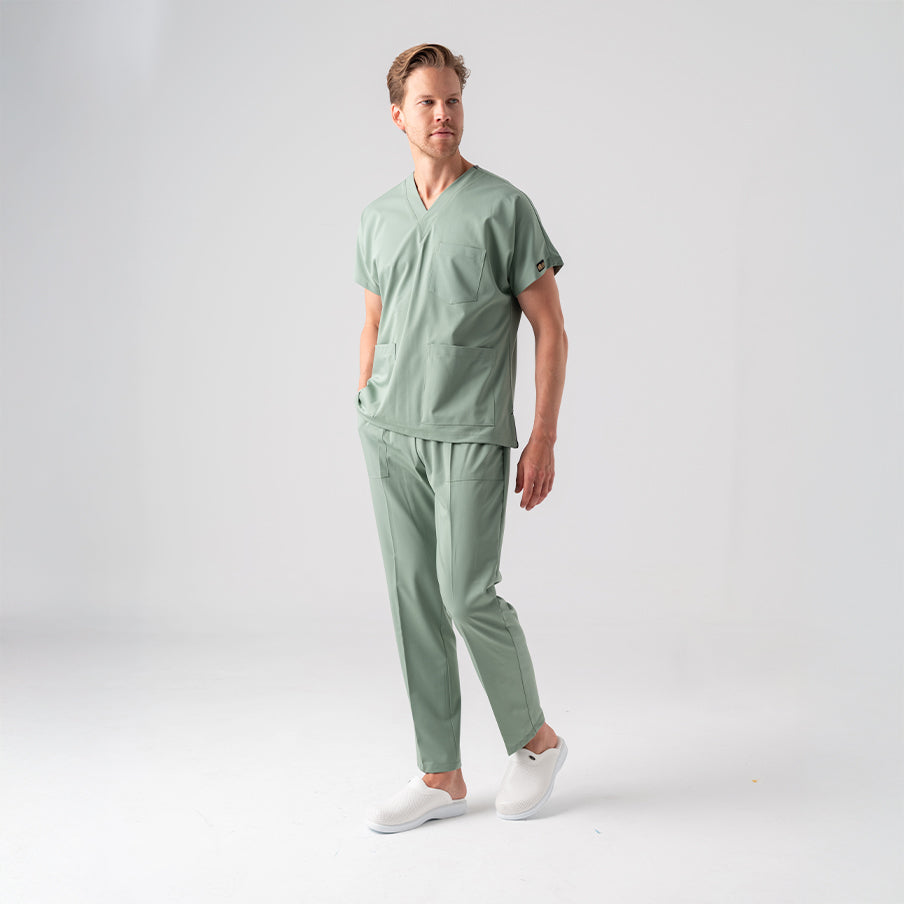 Mint Yeşili Dr. Greys Doktor Hemşire Medikal Scrubs Takım Best Likralı Kumaş