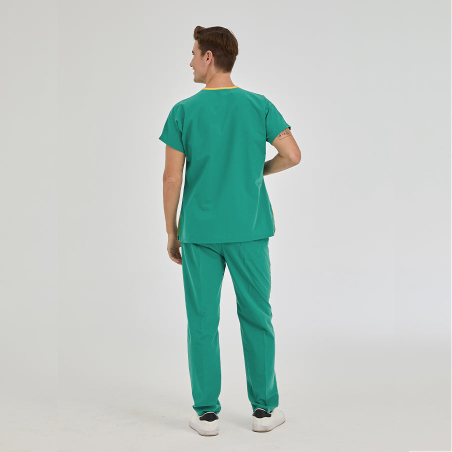 Ameliyathane Yeşili Dr. Greys Doktor Hemşire Medikal Scrubs Takım Terikoton Kumaş