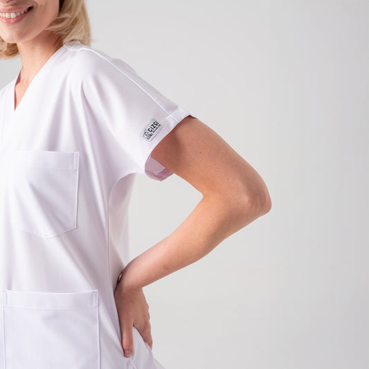 Beyaz Dr. Greys Doktor Hemşire Medikal Scrubs Takım Best Likralı Kumaş