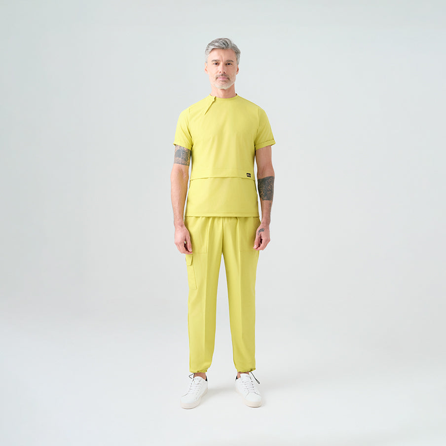 Neon Yeşil Zero Doktor Hemşire Medikal Scrubs Takım Best Likralı Kumaş