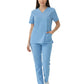 Alaskan Blue Dr. Greys Doktor Hemşire Medikal Scrubs Takım Lüks Likralı Kumaş