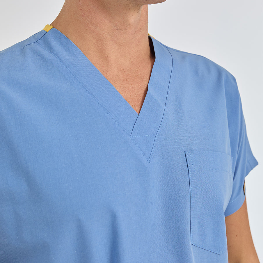 Parlement Mavisi Dr. Greys Doktor Hemşire Medikal Scrubs Takım Terikoton Kumaş