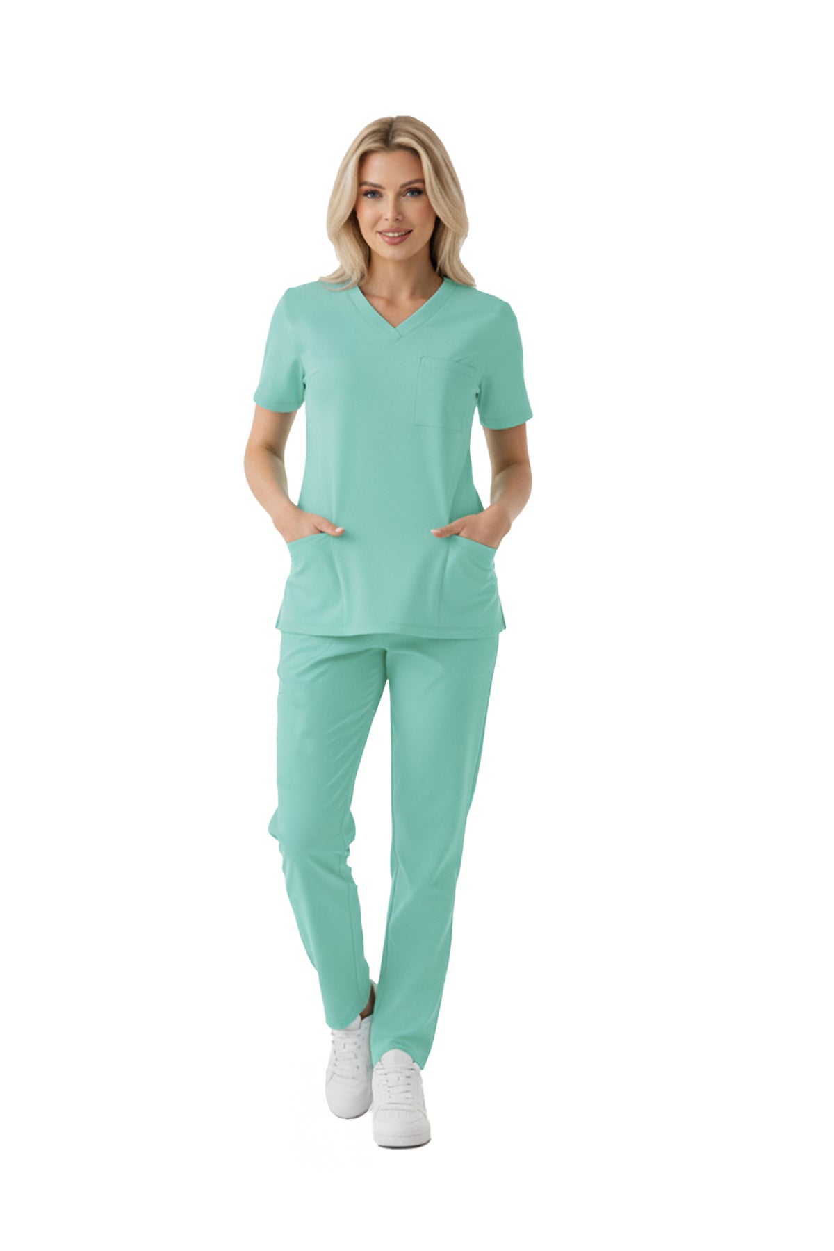 Bermuda Dr. Greys Doktor Hemşire Medikal Scrubs Takım Lüks Likralı Kumaş
