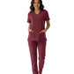 Biking Red Dr. Greys Doktor Hemşire Medikal Scrubs Takım Lüks Likralı Kumaş