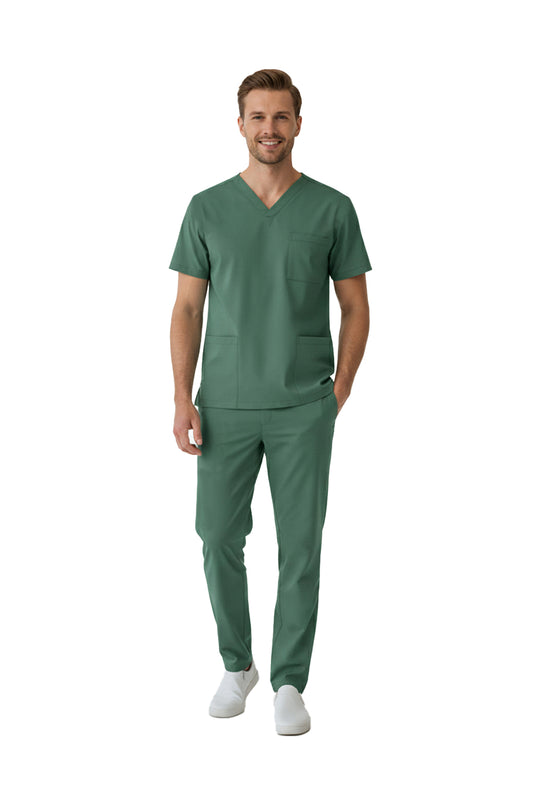 Frosty Spruce Dr. Greys Doktor Hemşire Medikal Scrubs Takım Lüks Likralı Kumaş