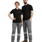 Gri 16/12 Gabardin Kumaş İş Pantolonu-3cm Çift Sıra Reflektörlü