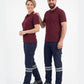 Lacivert 7/7 Gabardin Kumaş İş Pantolonu (Kışlık Kalın Kumaş)-3 cm Çift Sıra Reflektörlü