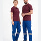 Saks Mavisi 7/7 Gabardin Kumaş İş Pantolonu (Kışlık Kalın Kumaş)-3 cm Çift Sıra Reflektörlü