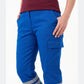 Saks Mavisi 7/7 Gabardin Kumaş İş Pantolonu (Kışlık Kalın Kumaş)-3 cm Çift Sıra Reflektörlü
