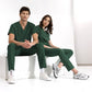 Avcı Yeşili Dr. Greys Doktor Hemşire Medikal Scrubs Takım Lüks Likralı Kumaş
