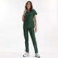 Avcı Yeşili Dr. Greys Doktor Hemşire Medikal Scrubs Takım Lüks Likralı Kumaş