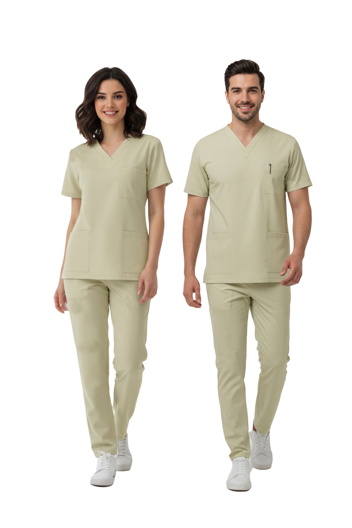 Moth Dr. Greys Doktor Hemşire Medikal Scrubs Takım Lüks Likralı Kumaş