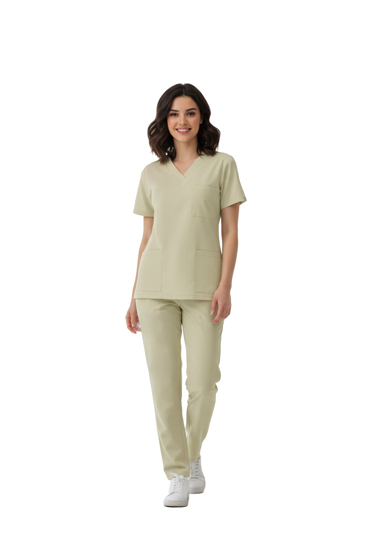 Moth Dr. Greys Doktor Hemşire Medikal Scrubs Takım Lüks Likralı Kumaş