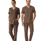 Friar Brown Dr. Greys Doktor Hemşire Medikal Scrubs Takım Lüks Likralı Kumaş