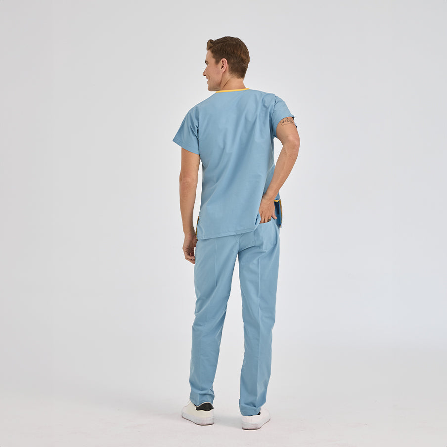 Duman Grisi Dr. Greys Doktor Hemşire Medikal Scrubs Takım Terikoton Kumaş