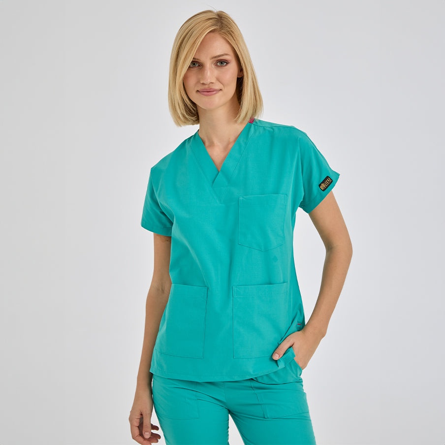 Benetton Yeşili Dr. Greys Doktor Hemşire Medikal Scrubs Takım Terikoton Kumaş