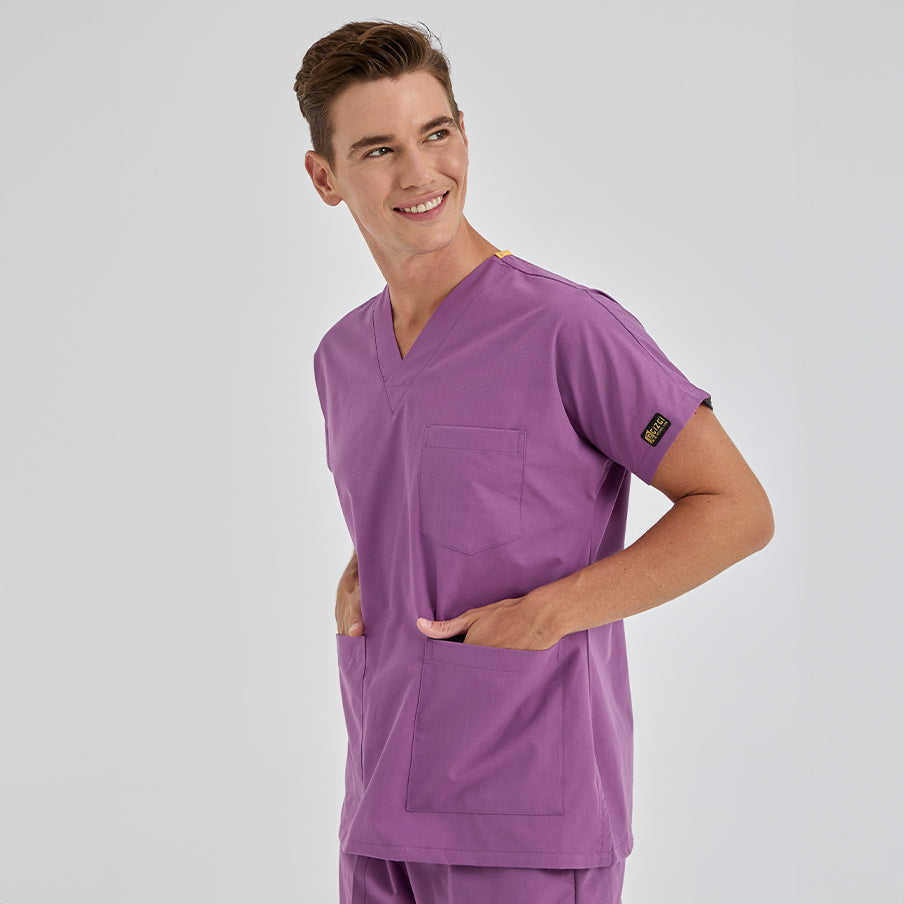 Mor Dr. Greys Doktor Hemşire Medikal Scrubs Takım Terikoton Kumaş