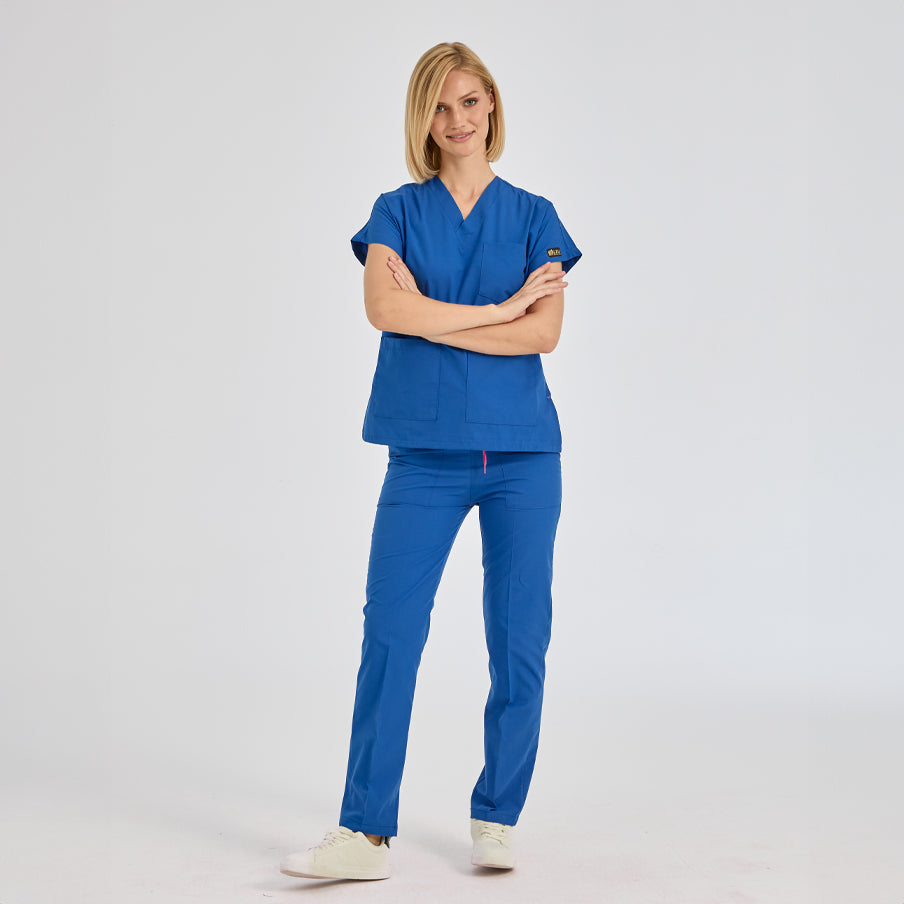 Saks Mavisi Dr. Greys Doktor Hemşire Medikal Scrubs Takım Terikoton Kumaş