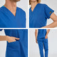 Saks Mavisi Dr. Greys Doktor Hemşire Medikal Scrubs Takım Terikoton Kumaş