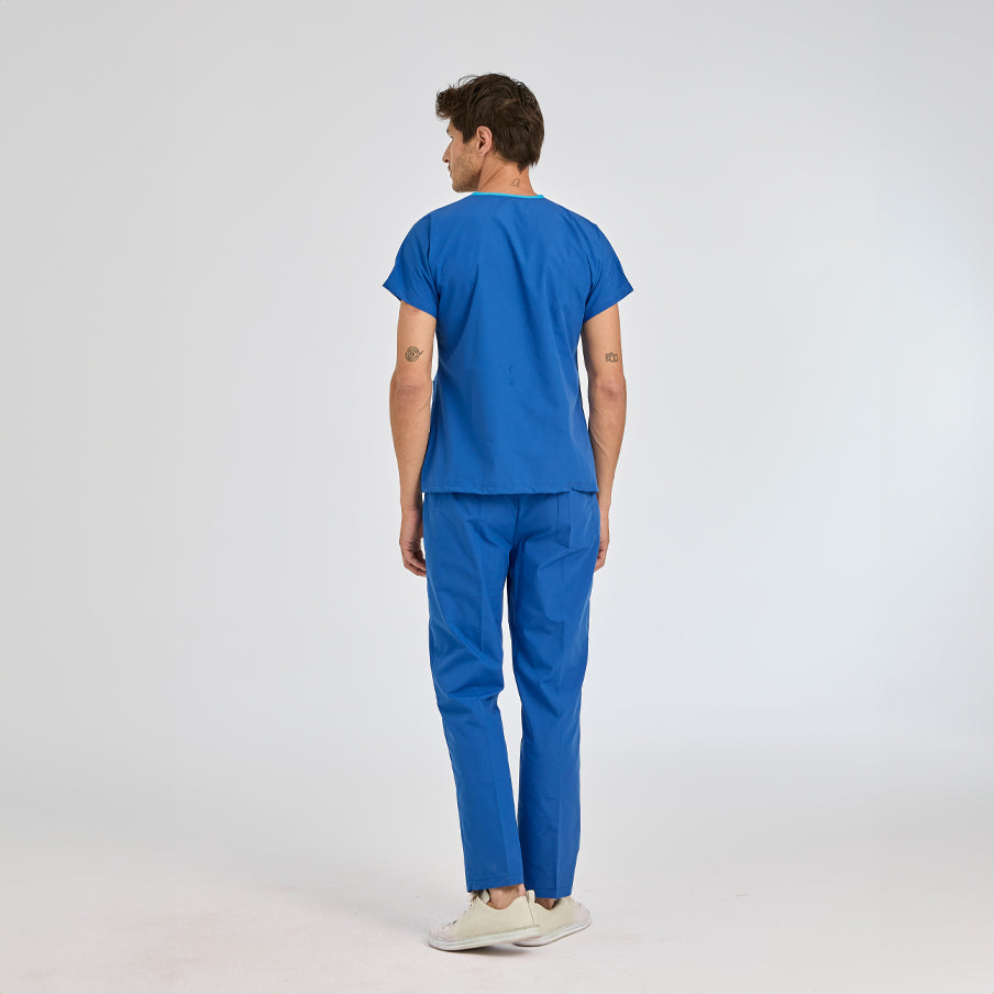 Saks Mavisi Dr. Greys Doktor Hemşire Medikal Scrubs Takım Terikoton Kumaş
