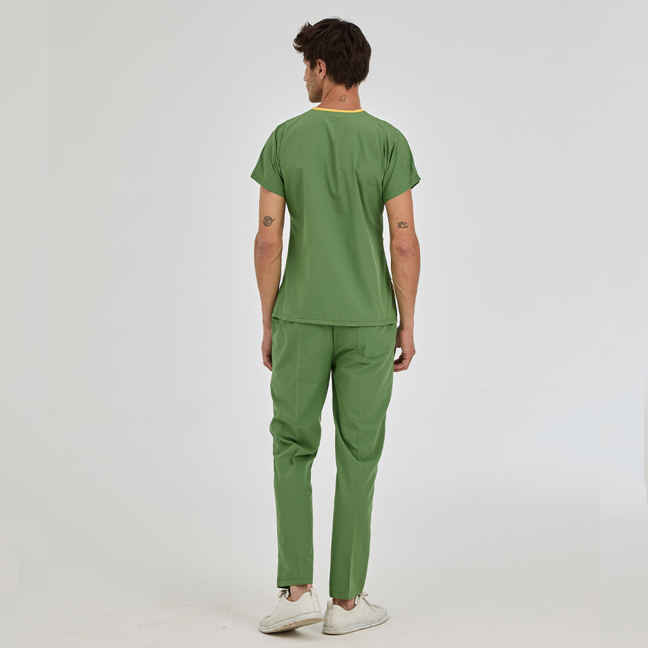 Fıstık Yeşili Dr. Greys Doktor Hemşire Medikal Scrubs Takım Terikoton Kumaş