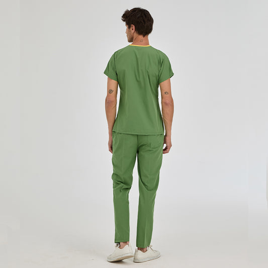 Fıstık Yeşili Dr. Greys Doktor Hemşire Medikal Scrubs Takım Terikoton Kumaş