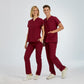 Bordo Dr. Greys Doktor Hemşire Medikal Scrubs Takım Terikoton Kumaş