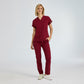 Bordo Dr. Greys Doktor Hemşire Medikal Scrubs Takım Terikoton Kumaş