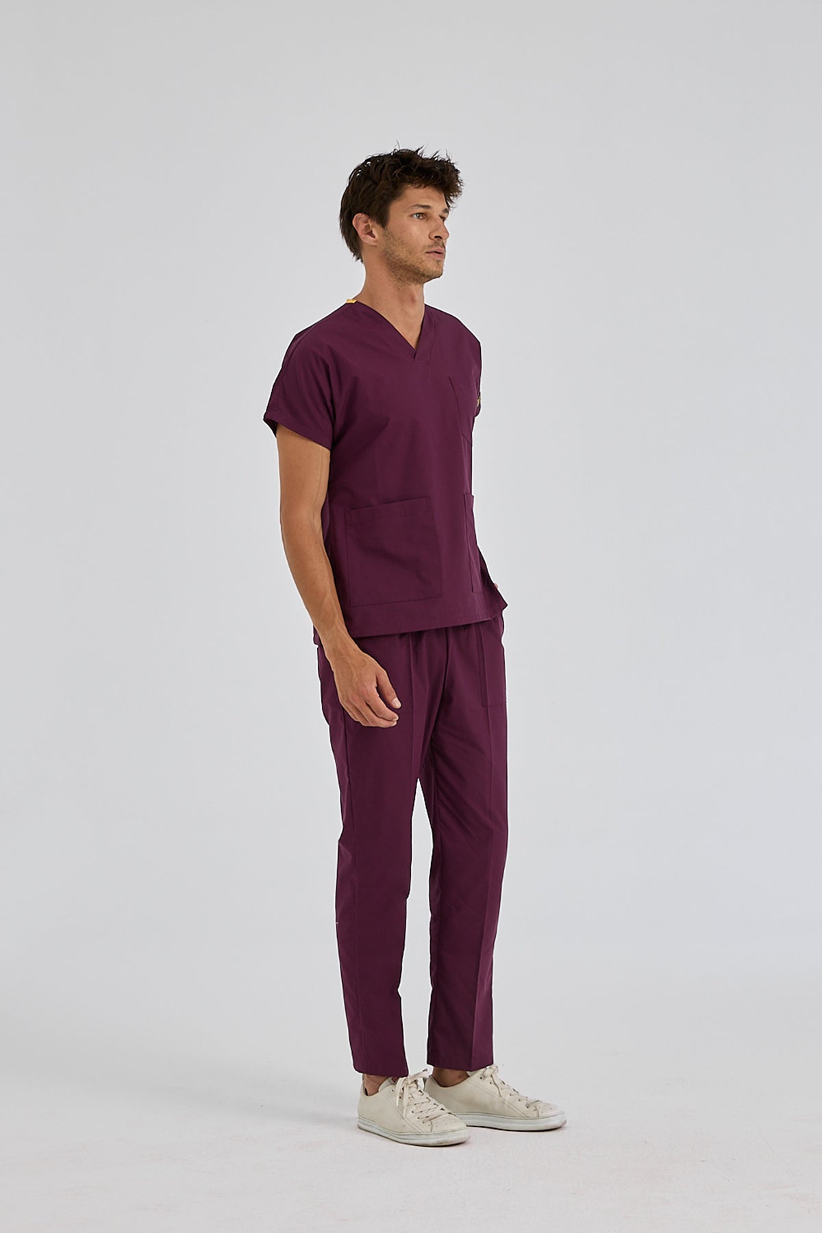 Mürdüm Dr. Greys Doktor Hemşire Medikal Scrubs Takım Terikoton Kumaş