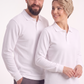 Beyaz Polo Yaka İş Sweatshirt 2 İplik