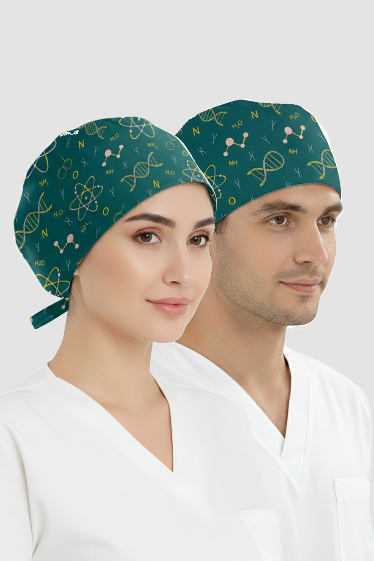 Kimya Sanatı Desenli Bone (Cotton Likra Kumaş)