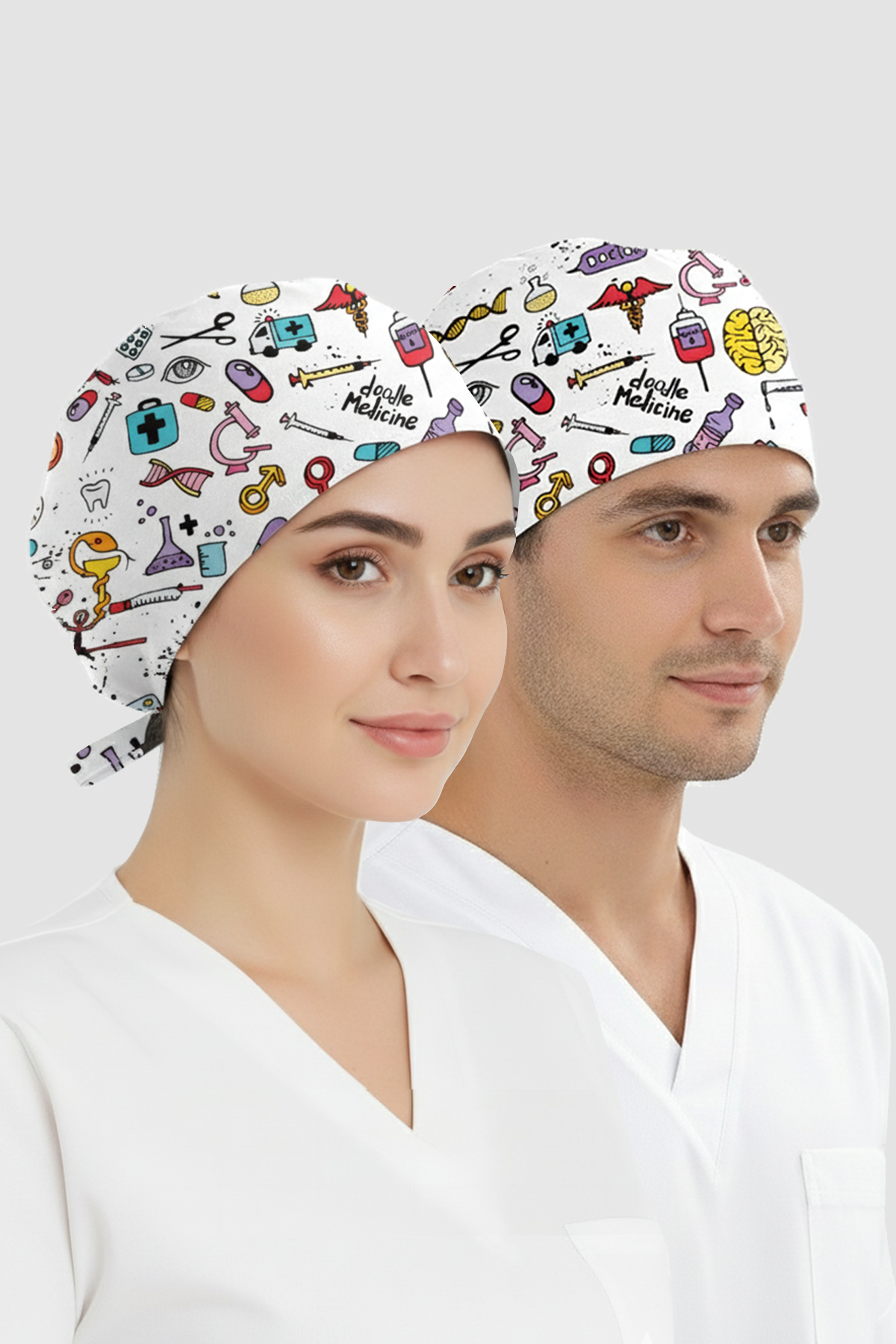 Bilimsel Desenli Bone (Cotton Likra Kumaş)