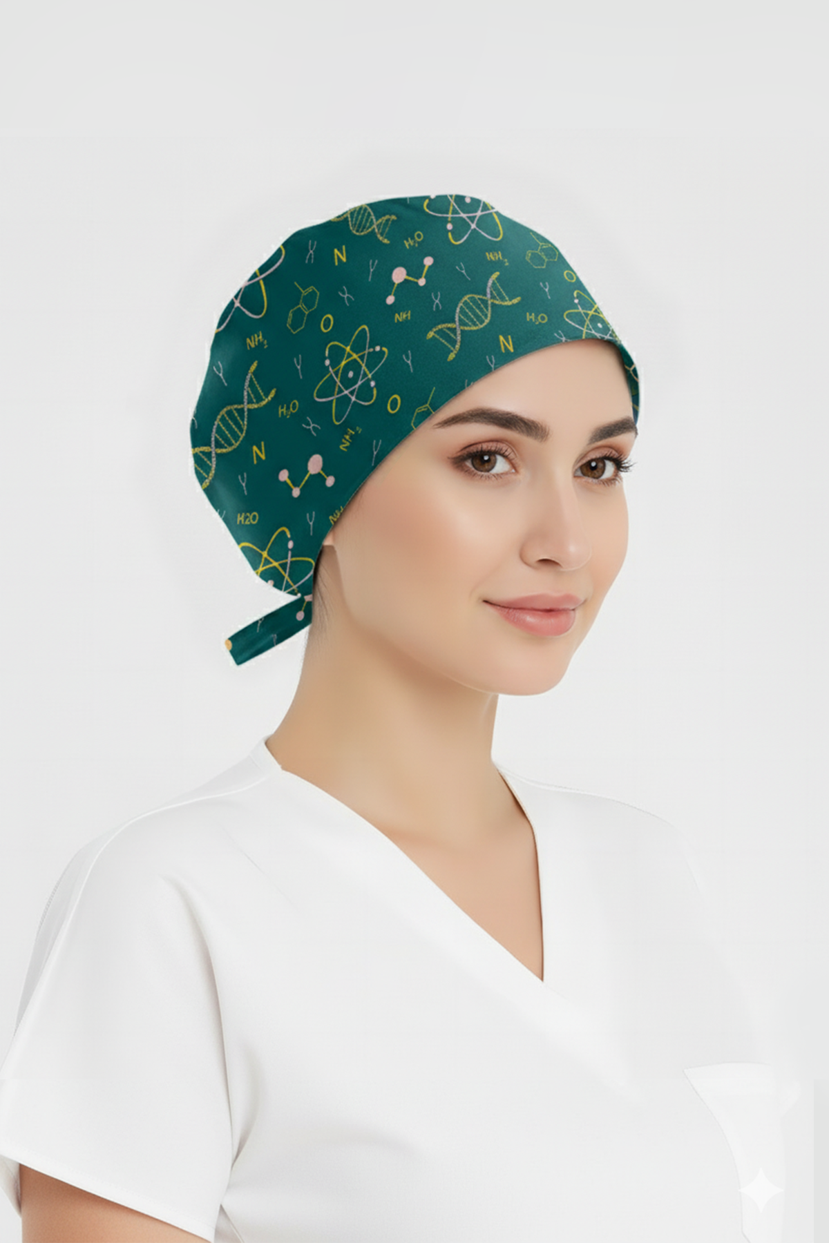 Kimya Sanatı Desenli Bone (Cotton Likra Kumaş)