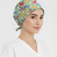 Kelebek Bahçesi Desenli Bone (Cotton Likra Kumaş)