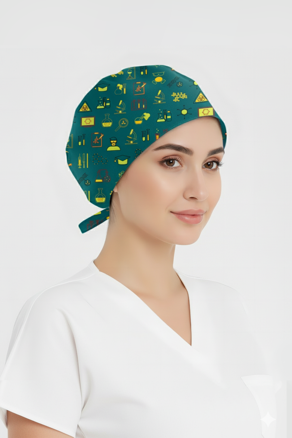 Keşif Tozları Desenli Bone (Cotton Likra Kumaş)