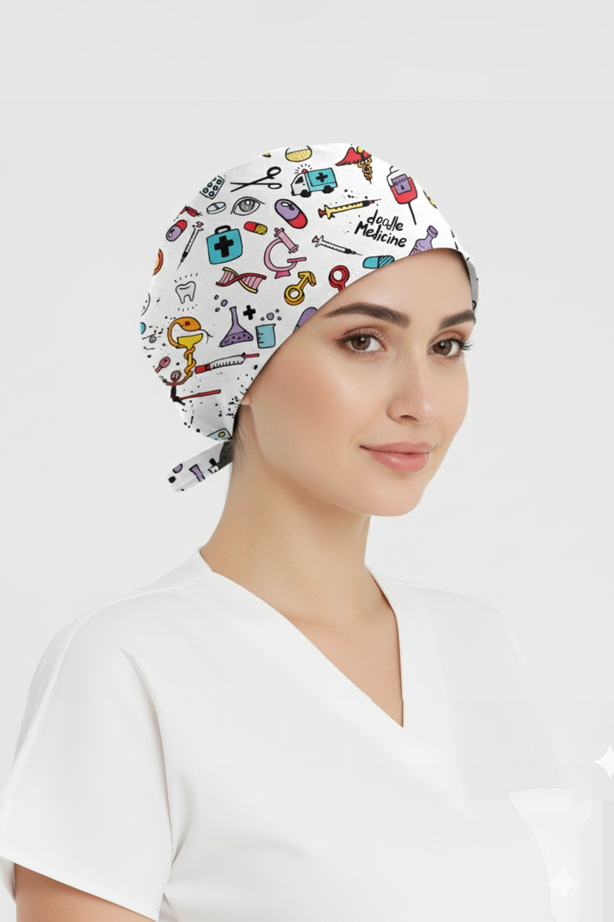Bilimsel Desenli Bone (Cotton Likra Kumaş)