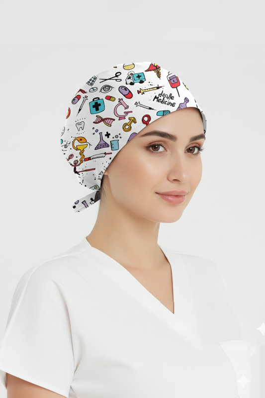 Bilimsel Desenli Bone (Cotton Likra Kumaş)