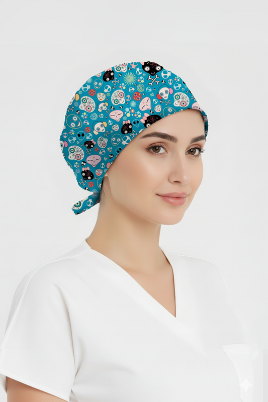 Karnaval Desenli Bone (Cotton Likra Kumaş)