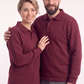 Bordo Polo Yaka İş Sweatshirt 3 İplik