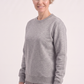 Gri Melanj Yuvarlak Yaka İş Sweatshirt 2 İplik