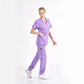 Lila Jogger Doktor Hemşire Medikal Scrubs Takım Lüks Likralı Kumaş