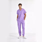 Lila Jogger Doktor Hemşire Medikal Scrubs Takım Lüks Likralı Kumaş
