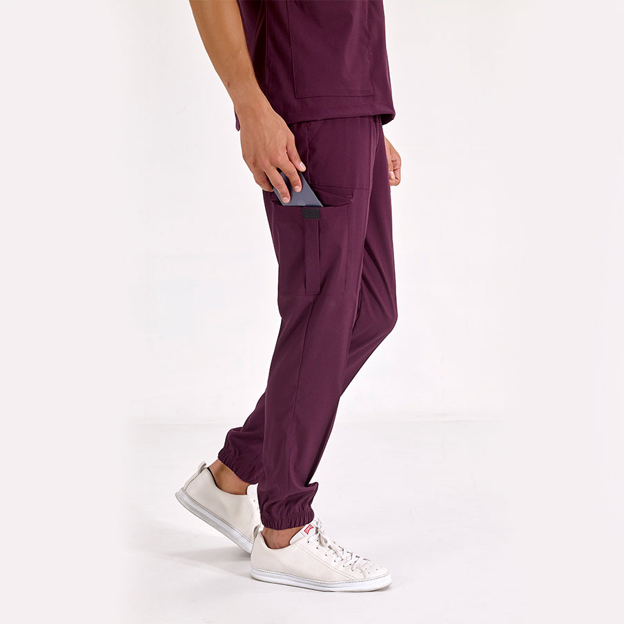 Mürdüm Jogger Doktor Hemşire Medikal Scrubs Takım Lüks Likralı Kumaş